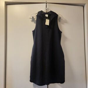 All In Motion Black Polo Dress Airy Sleeveless Small NWT tennis preppy